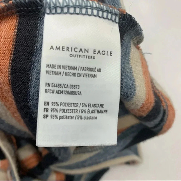 American Eagle Soft & Sexy Plush Womans Top]  Small Long‎ Sleeve Striped Stretch - Picture 10 of 10
